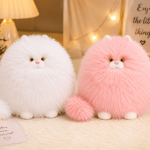 Fluffy Round Cat Plush Toy