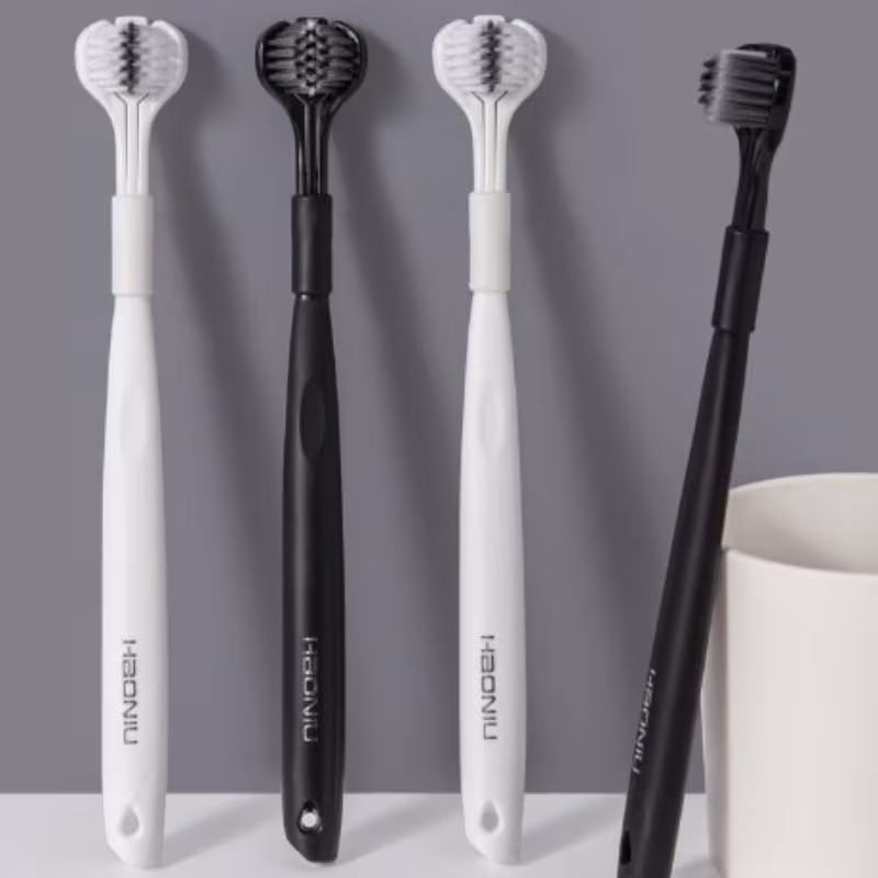 Three-Sided Toothbrush