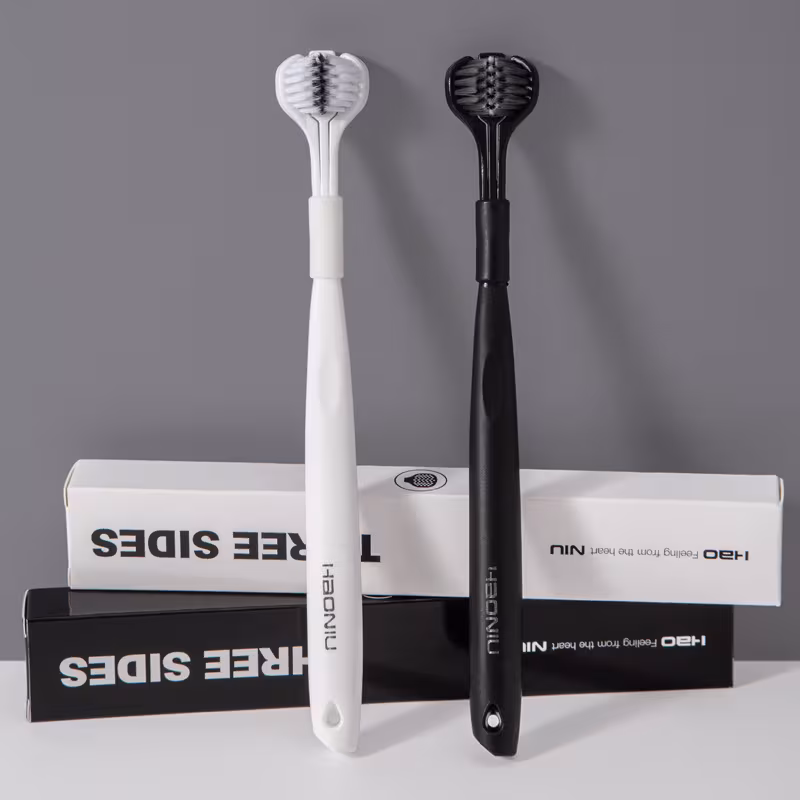 Three-Sided Toothbrush